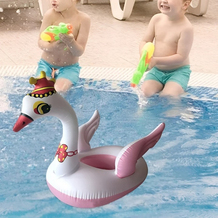 Flotador Boia Bebé Diseño Cisne Con Asiento Para Piscina