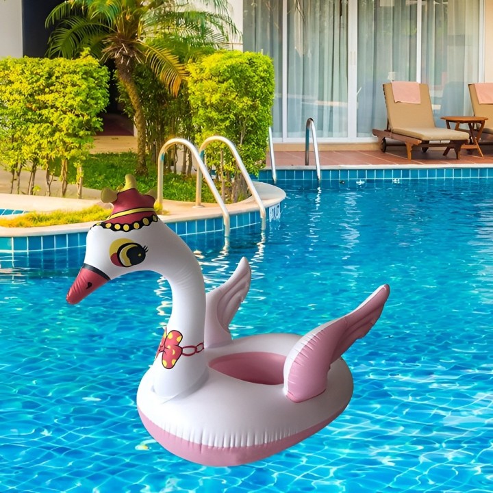 Flotador Boia Bebé Diseño Cisne Con Asiento Para Piscina