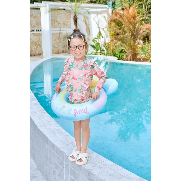 Flotador Inflable Para Niña Con Lazo Y Agarraderas Seguridad