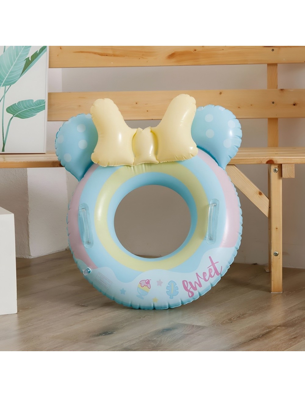 Flotador Inflable Para Niña Con Lazo Y Agarraderas Seguridad