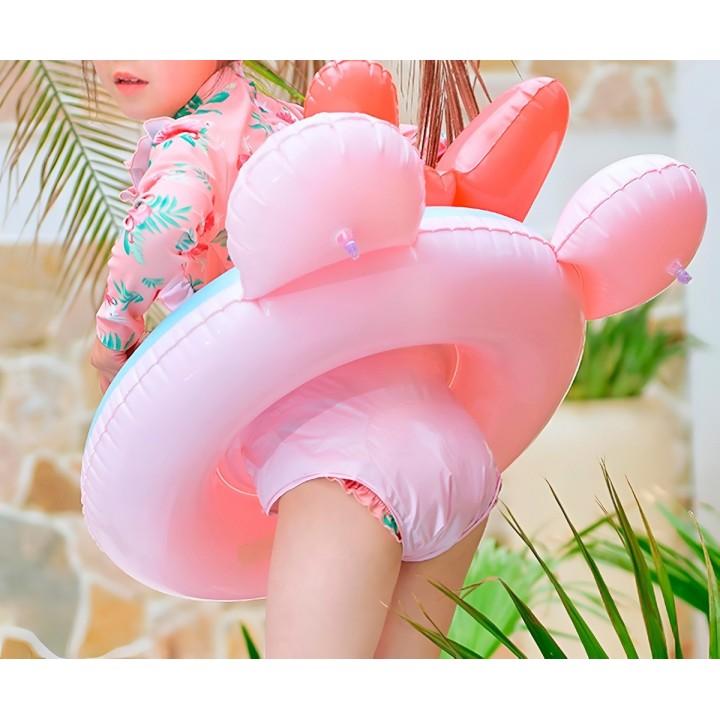Flotador Inflable Para Niña Con Lazo Y Agarraderas Seguridad