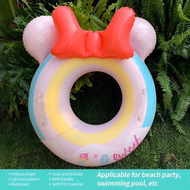 Flotador Inflable Para Niña Con Lazo Y Agarraderas Seguridad