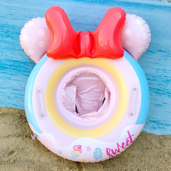 Flotador Inflable Para Niña Con Lazo Y Agarraderas Seguridad