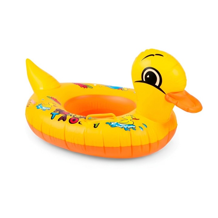 Flotador Inflable Pato Amarillo Asiento Manijas Para Bebé