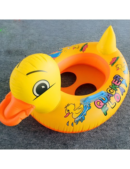 Flotador Inflable Pato Amarillo Asiento Manijas Para Bebé