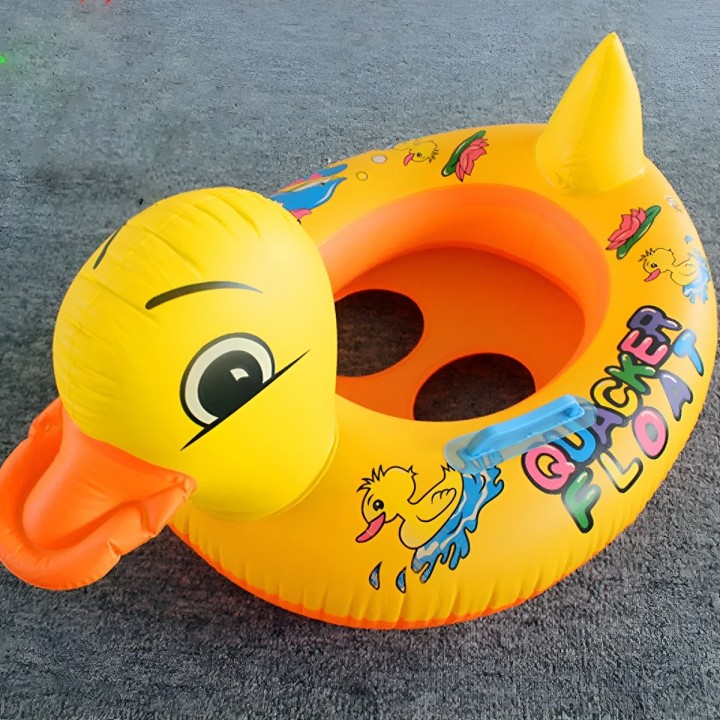 Flotador Inflable Pato Amarillo Asiento Manijas Para Bebé