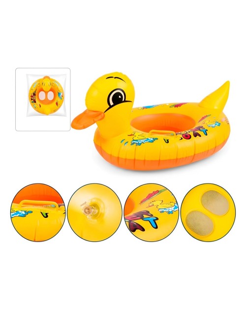 Flotador Inflable Pato Amarillo Asiento Manijas Para Bebé