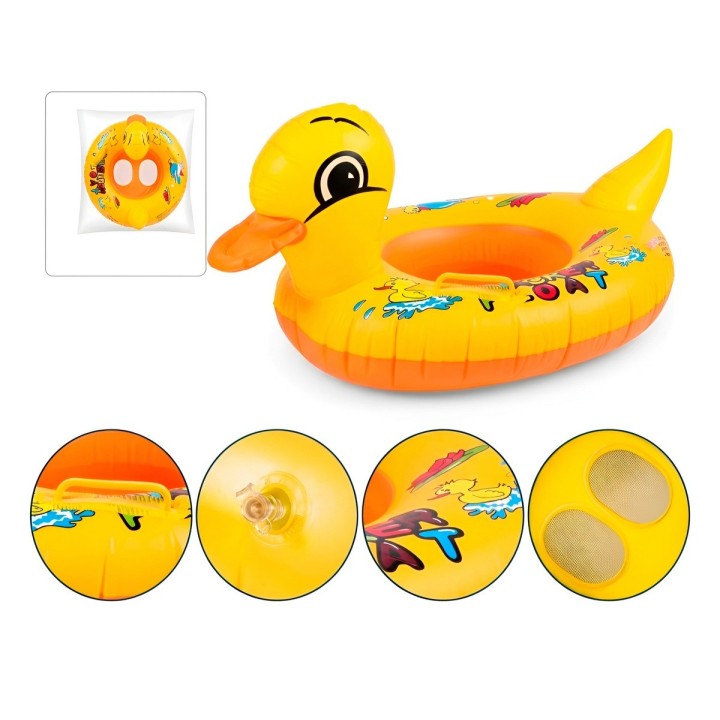 Flotador Inflable Pato Amarillo Asiento Manijas Para Bebé