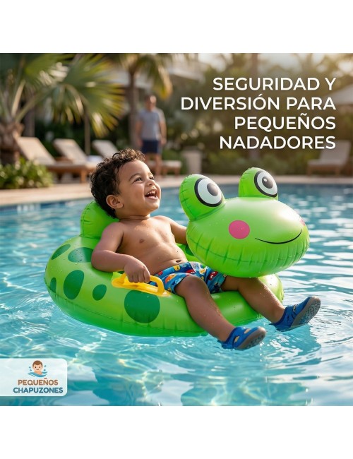 Título Flotador Inflable Bebé Diseño Rana Asiento Agarre