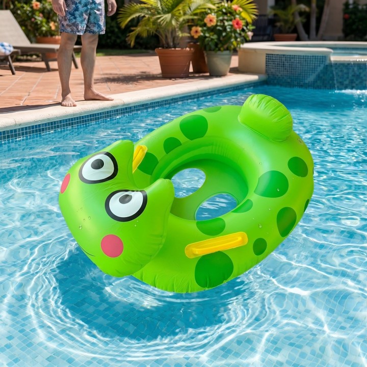 Título Flotador Inflable Bebé Diseño Rana Asiento Agarre
