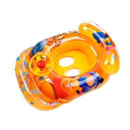 Flotador Inflable Bebé Osito Y Tigre Techo Parasol Y Timón