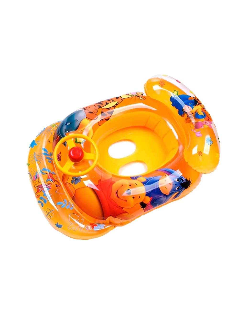 Flotador Inflable Bebé Osito Y Tigre Techo Parasol Y Timón