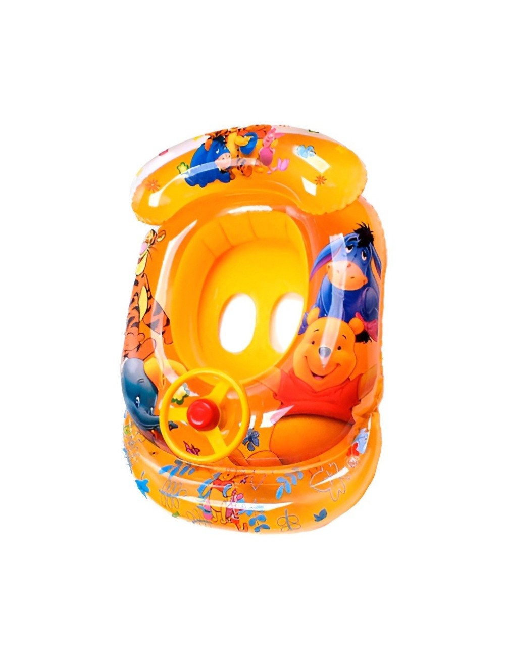 Flotador Inflable Bebé Osito Y Tigre Techo Parasol Y Timón