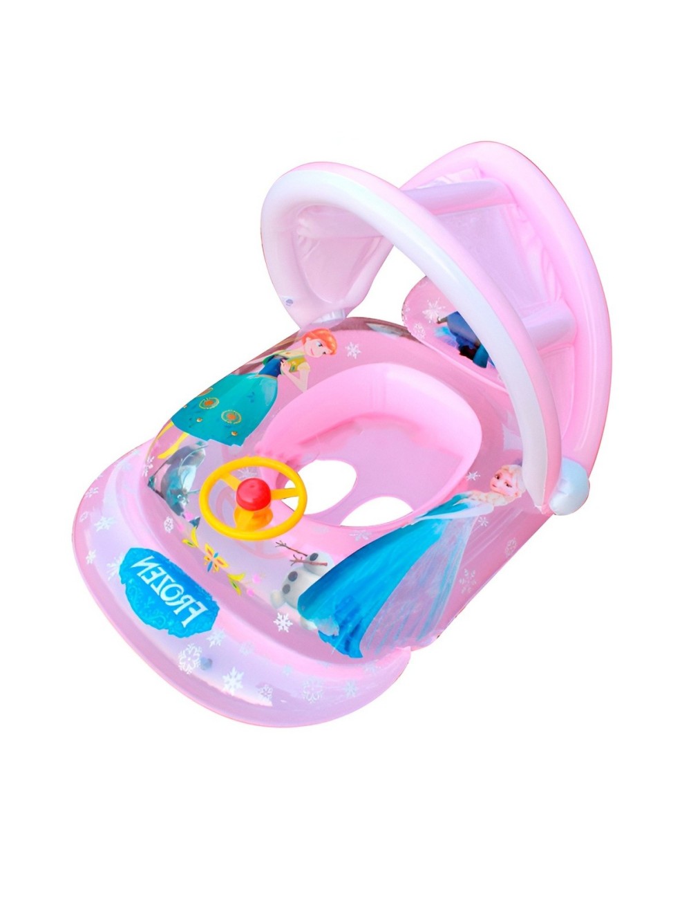 Flotador Inflable Bebé Princesa Techo Parasol Y Timón