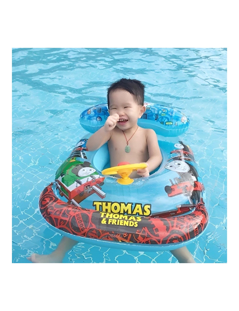 Flotador Inflable Bebé Tren Techo Parasol Y Timón