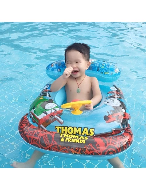 Flotador Inflable Bebé Tren Techo Parasol Y Timón