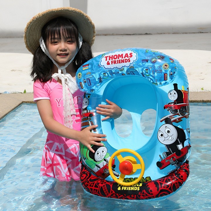 Flotador Inflable Bebé Tren Techo Parasol Y Timón