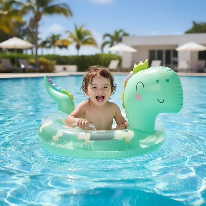 Flotador Inflable Para Bebé Diseño De Dinosaurio Asiento