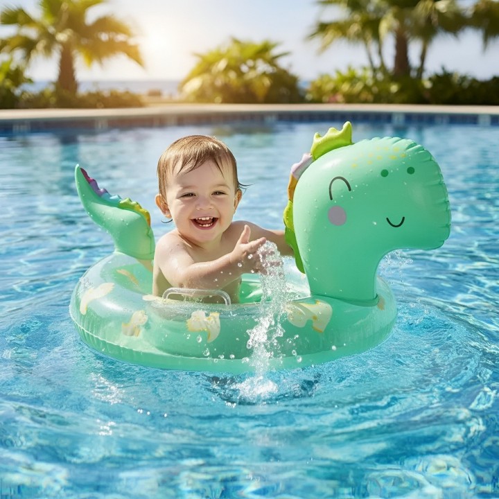 Flotador Inflable Para Bebé Diseño De Dinosaurio Asiento