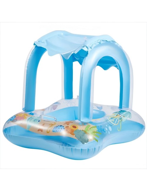 Flotador Inflable Para Bebé Con Techo Protector Solar Uv