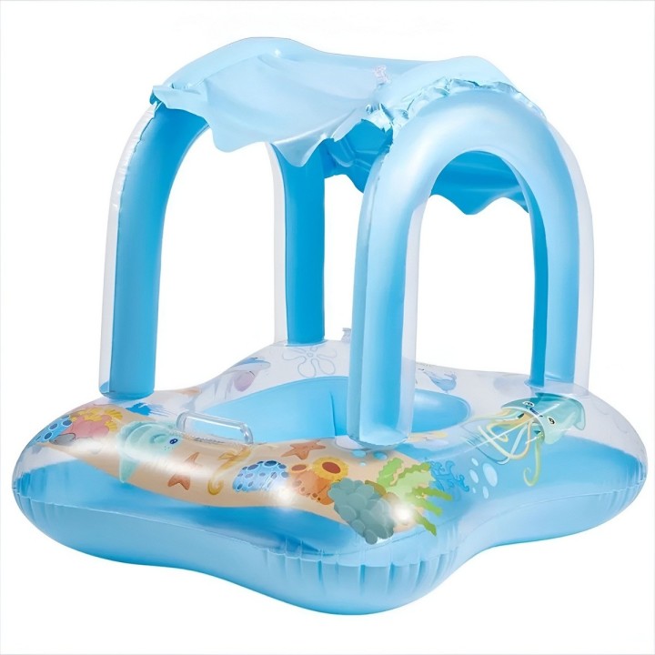 Flotador Inflable Para Bebé Con Techo Protector Solar Uv