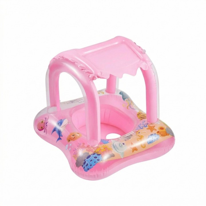 Flotador Inflable Para Bebé Con Techo Protector Solar Uv