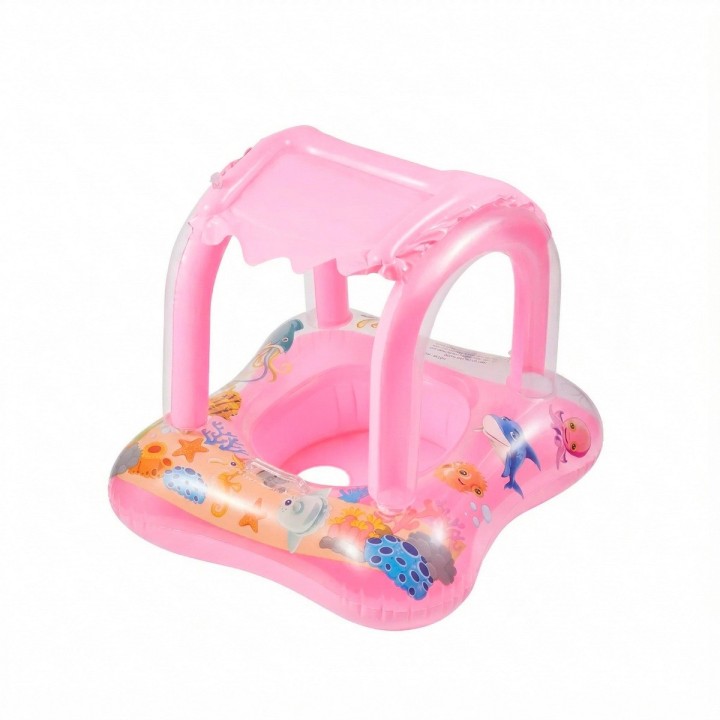 Flotador Inflable Para Bebé Con Techo Protector Solar Uv