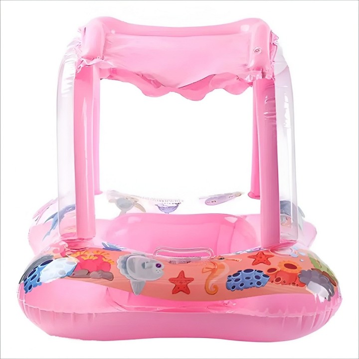 Flotador Inflable Para Bebé Con Techo Protector Solar Uv