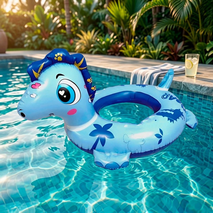 Flotador Inflable Para Niños Diseño De Dinosaurio + Asiento