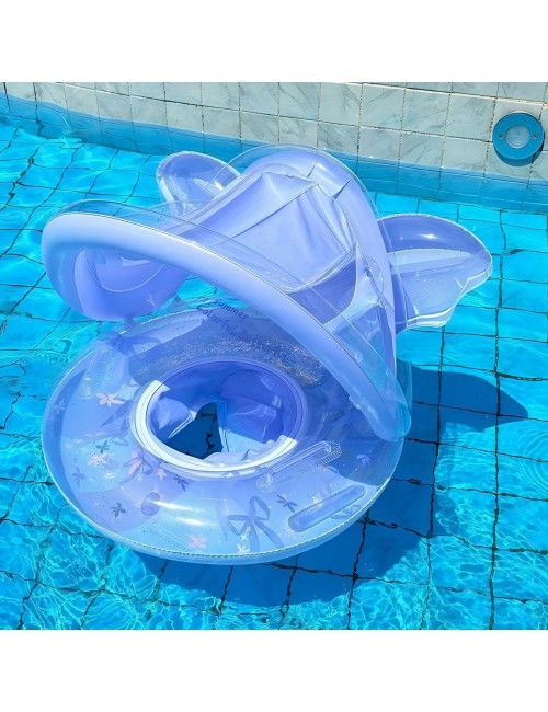 Flotador Bebé Con Techo Protección Solar Y Alas De Ángel