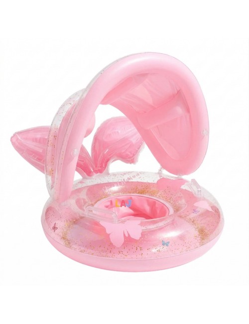 Flotador Bebé Con Techo Protección Solar Y Alas De Ángel