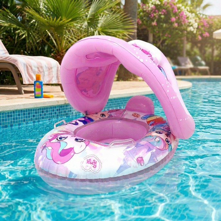Flotador Inflable Bebé Tematico Techo Y Asiento