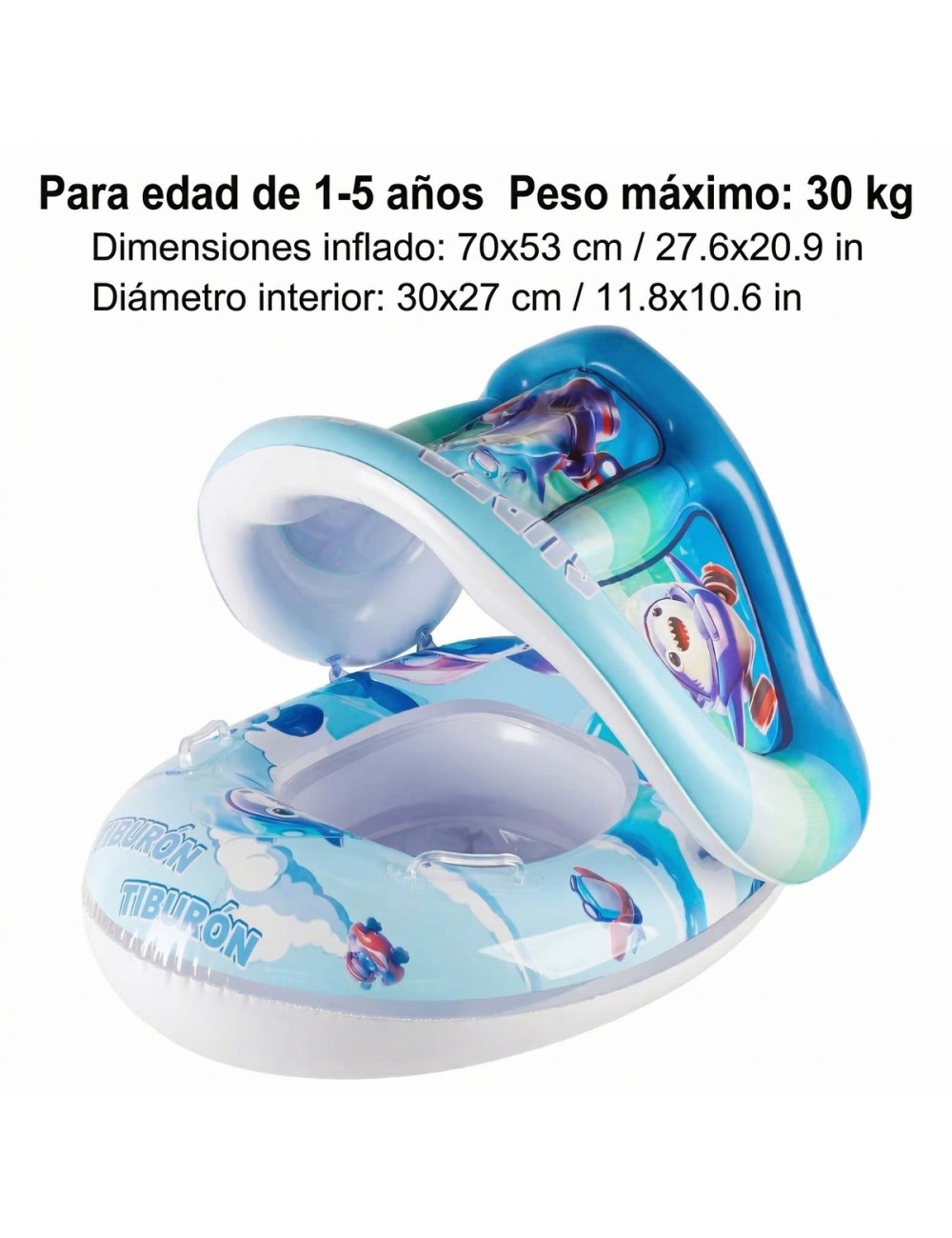 Flotador Inflable Bebé Tematico Techo Y Asiento