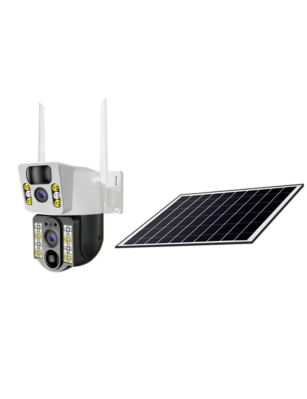Cámara De Seguridad Solar Ptz Doble Lente Wifi V380 Pro Hd