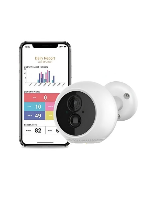 Cámara Seguridad Exterior 3mp Wifi Batería Recargable Ip66