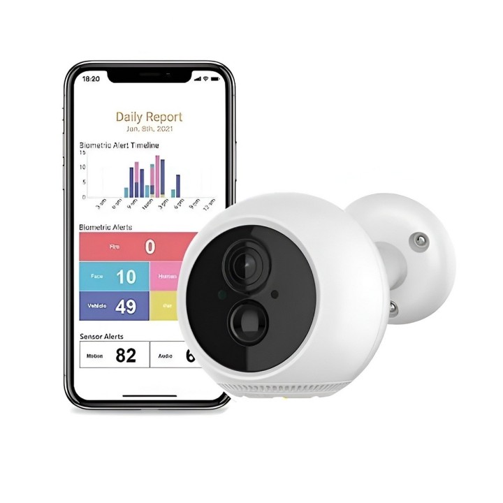Cámara Seguridad Exterior 3mp Wifi Batería Recargable Ip66