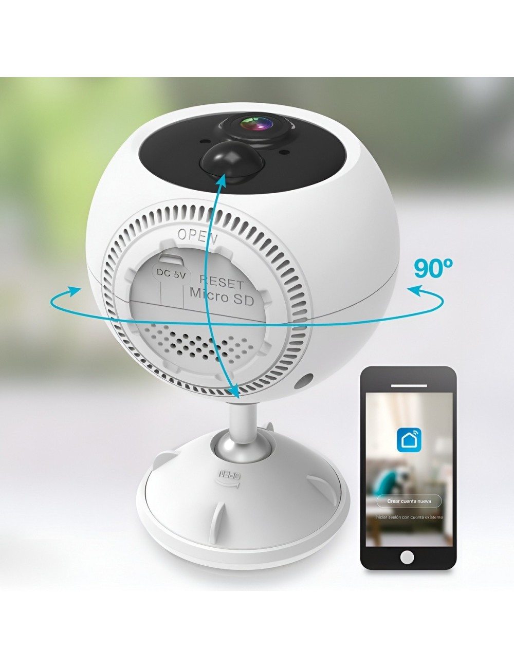 Cámara Seguridad Exterior 3mp Wifi Batería Recargable Ip66