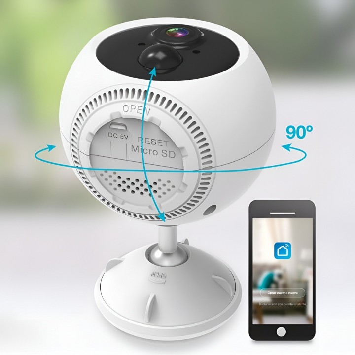 Cámara Seguridad Exterior 3mp Wifi Batería Recargable Ip66