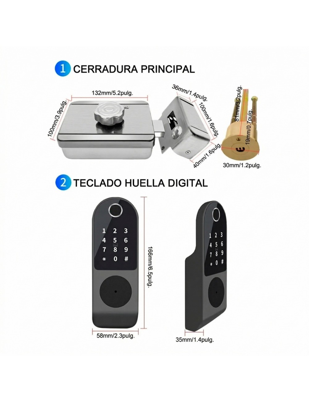 Cerradura Inteligente De Sobreponer Wifi Huella Digital +app