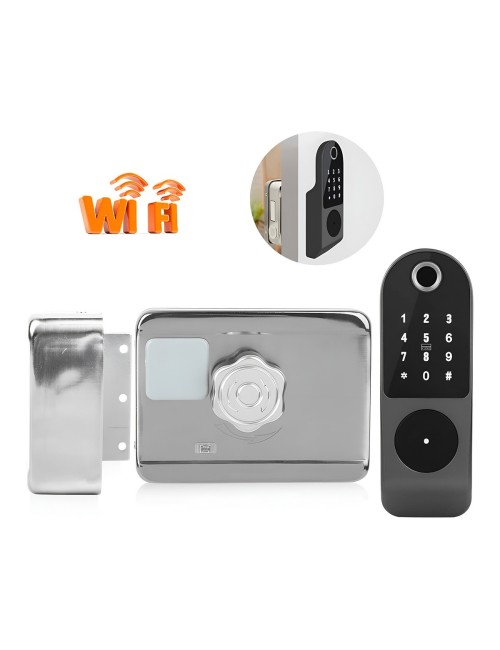 Cerradura Inteligente De Sobreponer Wifi Huella Digital +app