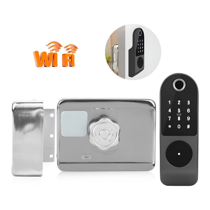 Cerradura Inteligente De Sobreponer Wifi Huella Digital +app