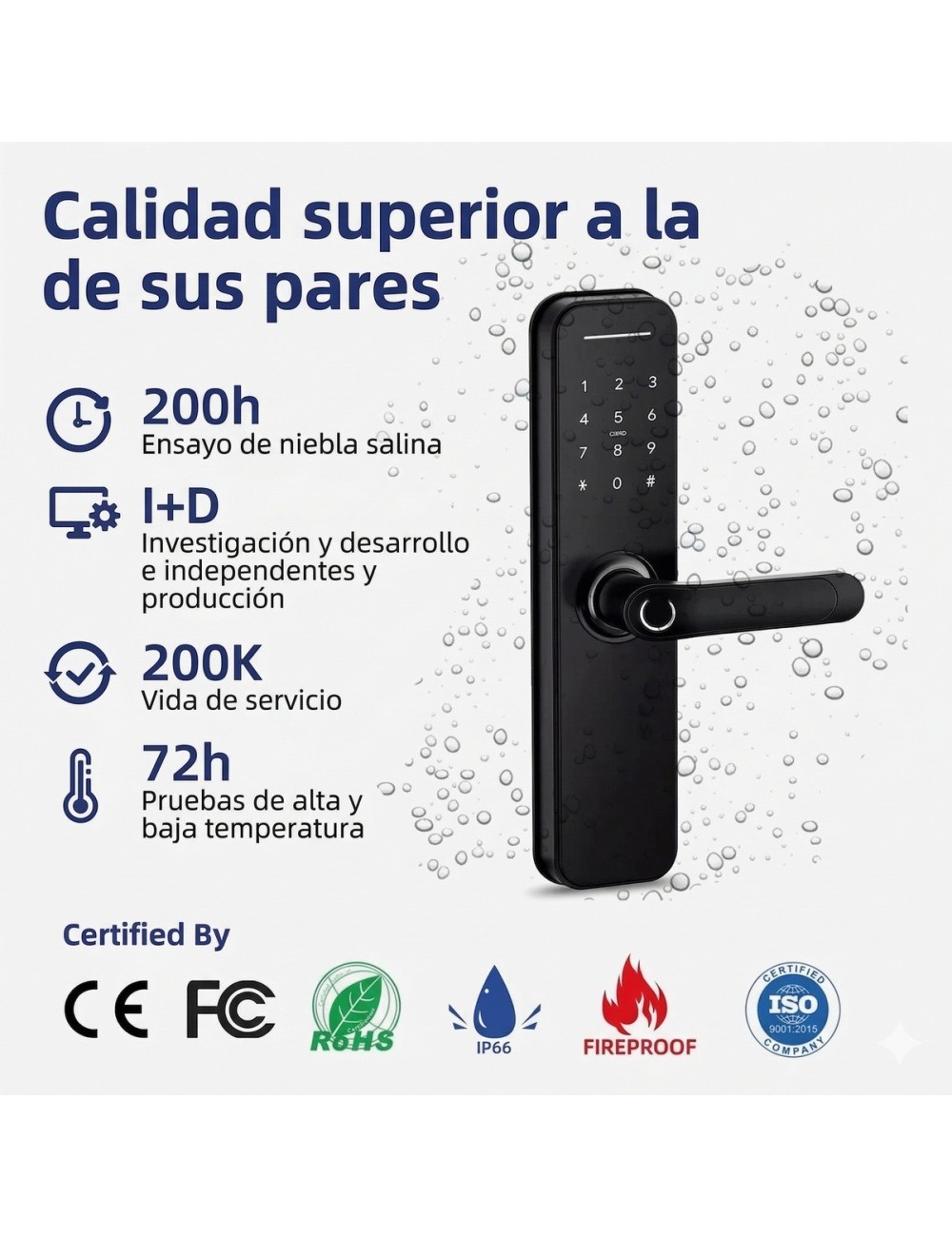 Cerradura Inteligente Wifi Biométrica Tuya Smart Pro F1