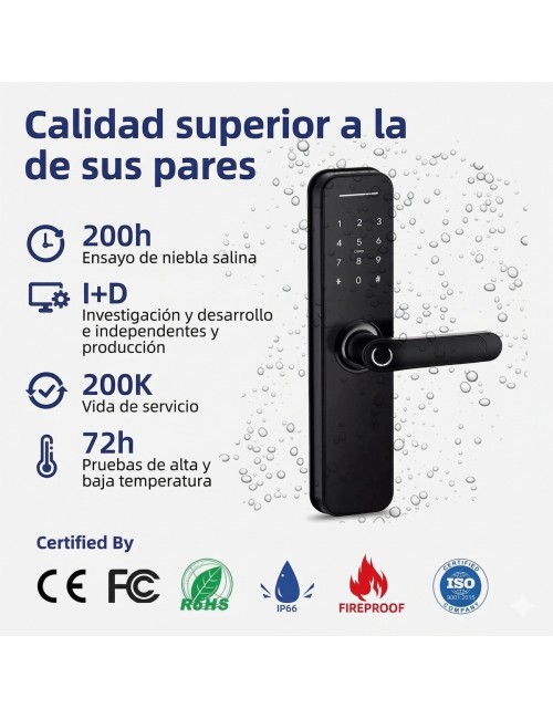 Cerradura Inteligente Wifi Biométrica Tuya Smart Pro F1