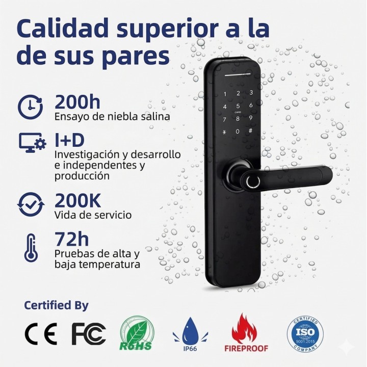 Cerradura Inteligente Wifi Biométrica Tuya Smart Pro F1