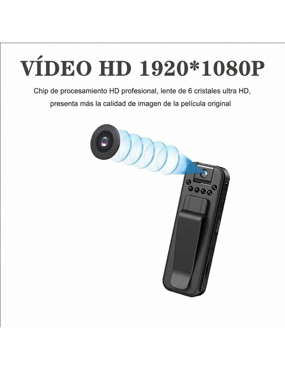 Mini Cámara Corporal Body Cam 1080p Visión Nocturna Giradora