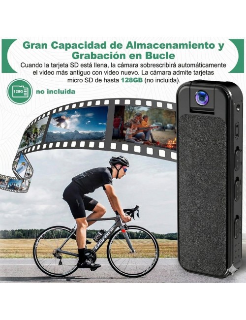 Mini Cámara Corporal Body Cam 1080p Visión Nocturna Giradora