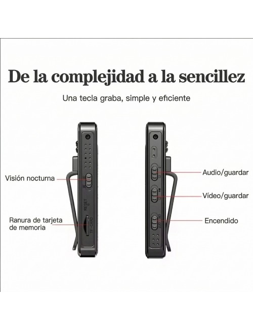 Mini Cámara Corporal Body Cam 1080p Visión Nocturna Giradora