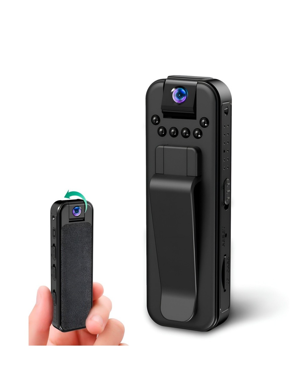 Mini Cámara Corporal Body Cam 1080p Visión Nocturna Giradora