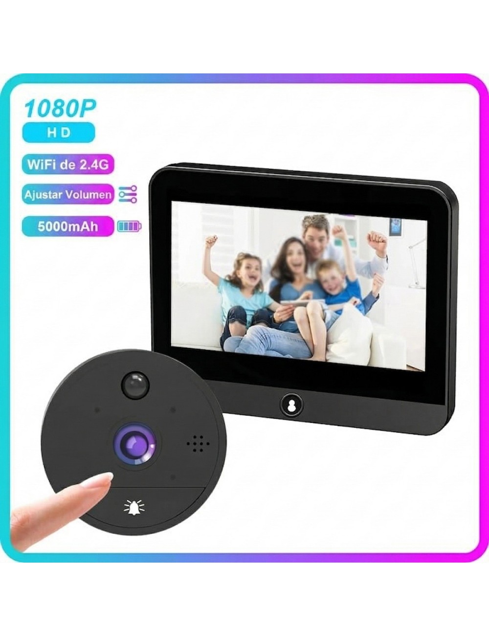 Mirilla Digital Inteligente Wifi Pantalla 4.3 1080p App Tuya