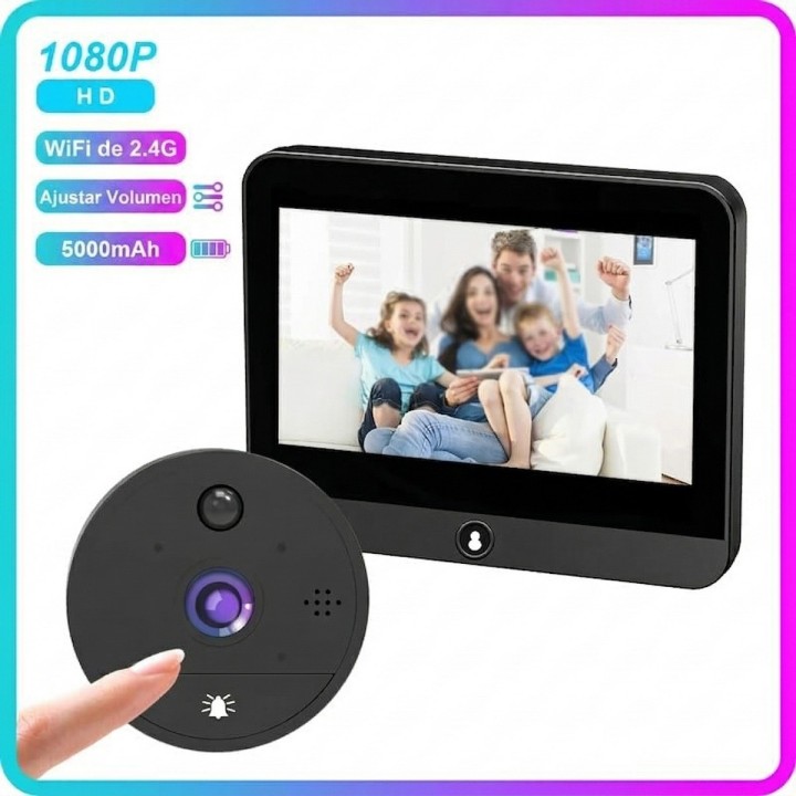 Mirilla Digital Inteligente Wifi Pantalla 4.3 1080p App Tuya